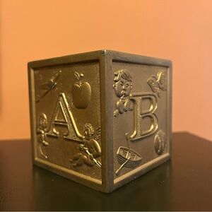 Piggy Bank ABC Building Block by Elegance Silver Plated on Steel